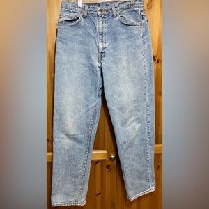 Levi's 554 Vintage Relaxed Fit Straight Leg Jeans Light Wash 90s Mens 34 X 32